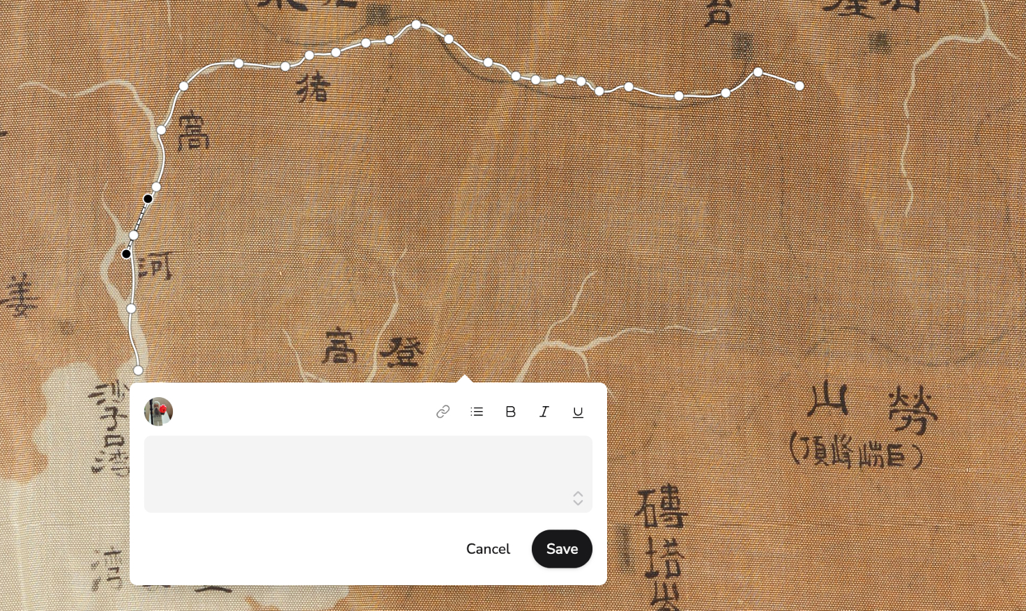 Trace curved lines with the path tool